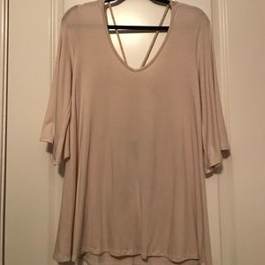 Tan top with detail on back
